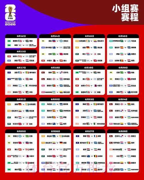 2026世界杯赛程最新最新时间表官网入口